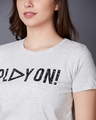 Shop Women's Beige Cotton Embellished Print T-shirt-Full