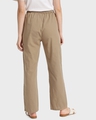 Shop Women's Beige Cotton Straight Casual Pants-Design