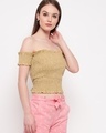 Shop Women's Beige Crop Top-Design