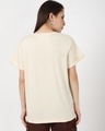 Shop Women's Beige Drip Typography Boyfriend T-shirt-Design