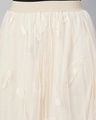 Shop Women's Beige Embroidered Sheer Skirts