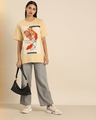 Shop Women's Beige Floral Print T-shirt