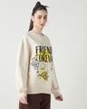 Shop Women's Beige Friends Forever Graphic Printed Oversized Sweatshirt-Full