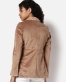 Shop Women's Beige Velvet Jacket-Design