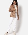 Shop Women's Beige Velvet Jacket-Full