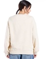 Shop Women's Beige Mirchi Graphic Printed Oversized Sweatshirt
