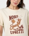 Shop Women's Beige More Spaghetti Graphic Printed Boyfriend T-shirt