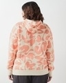 Shop Women's Beige & Orange All Over Printed Oversized Plus Size Hoodies-Design