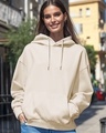 Shop Women's Beige Oversized Hoodies-Front