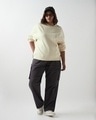 Shop Women's Beige Oversized Plus Size Sweatshirt-Full