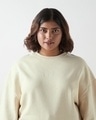 Shop Women's Beige Oversized Plus Size Sweatshirt