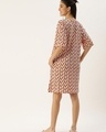 Shop Women's Beige Polka Printed Night Dress-Design