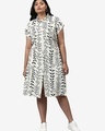 Shop Women's Beige Printed Plus Size Dress-Front