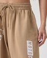 Shop Women's Beige Typography Super Loose Fit Joggers