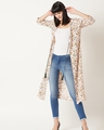 Shop Women's Beige Relaxed Fit Such A Mess Roll Up Sleeve Jacket