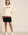 Shop Women's Beige San Diego Typography Oversized Sweatshirt-Design