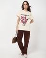 Shop Women's Beige Slay Graphic Printed Boyfriend T-shirt-Full