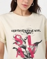 Shop Women's Beige Slay Graphic Printed Boyfriend T-shirt