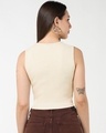 Shop Women's Beige Embroidered Slim Fit Short Top-Design