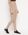 Shop Women's Beige Slim Fit Activewear Tights-Design