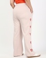Shop Women's Beige Printed Straight Fit Plus Size Track Pants-Design