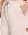 Shop Women's Beige Printed Straight Fit Plus Size Track Pants