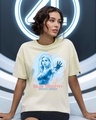 Shop Women's Beige Sue Storm Graphic Printed Oversized T-shirt-Front