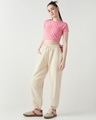 Shop Women's Beige Super Loose Fit Joggers