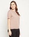 Shop Women's Beige T-shirt-Design
