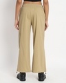 Shop Women's Beige Tapered Fit Cargo Parachute Pants-Full