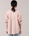 Shop Women's Beige Textured Oversized Shirt-Design