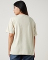 Shop Women's Beige Vibes Typography Oversized T-shirt-Full