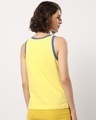 Shop Women's Yellow Color Block Slim Fit Tank Top-Design