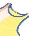 Shop Women's Yellow Color Block Slim Fit Tank Top