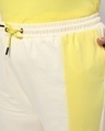 Shop Women's Birthday Yellow and White Plus Size Color Block Joggers