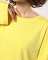 Shop Women's Birthday Yellow Bell Sleeve Super Loose Short Top