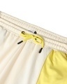 Shop Women's Birthday Yellow & White Color Block Relaxed Fit Cargo Joggers