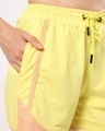 Shop Women's Birthday Yellow Color Block Shorts