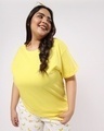 Shop Women's Birthday Yellow Plus Size Boyfriend T-shirt-Front