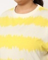 Shop Women's Birthday Yellow Tie & Dye Plus Size Boyfriend T-shirt