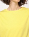 Shop Women's Birthday Yellow Relaxed Fit Short Top