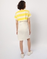Shop Women's Birthday Yellow Stripe Slim Fit Dress-Design