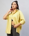Shop Women's Biscotti Yellow Oversized Shirt-Front