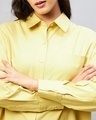 Shop Women's Biscotti Yellow Oversized Shirt