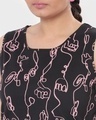 Shop Women's Black Abstract All Over Printed Plus Size Co-ords Set