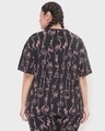 Shop Women's Black Abstract AOP Oversized Plus Size T-shirt-Design