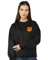 Shop Women's Black Abstract Printed Sweatshirt-Front