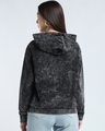 Shop Women's Black Acid Wash Oversized Hoodies-Full
