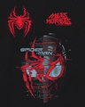 Shop Women's Black Across The Spiderverse Graphic Printed Oversized Short Top