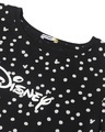 Shop Women's Black All Over Disney Printed Polka Puffed Sleeve T-shirt